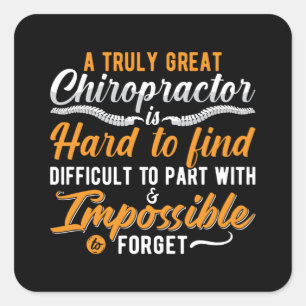 Chiropractic Spine Chiro Ristorante La Lanchetta Quadratischer Aufkleber