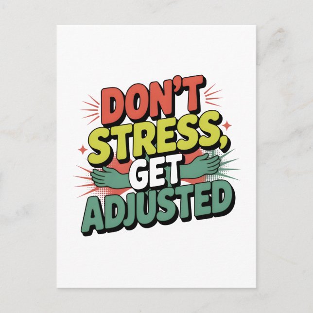 Chiropractic Stress Relief Back Adjustment Gift Postkarte (Vorderseite)