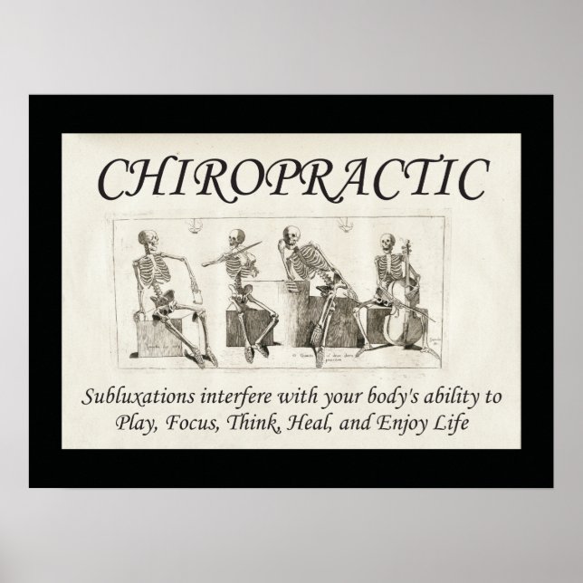 Chiropractic Subluxation Zitat Poster (Vorne)