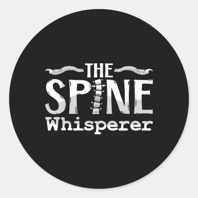 Chiropractic The Spine Whisperer Chiropractor Runder Aufkleber (Vorderseite)