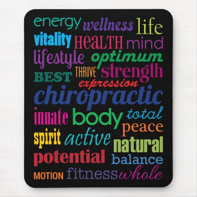 Chiropractic Word Collage Mousepad (Vorne)