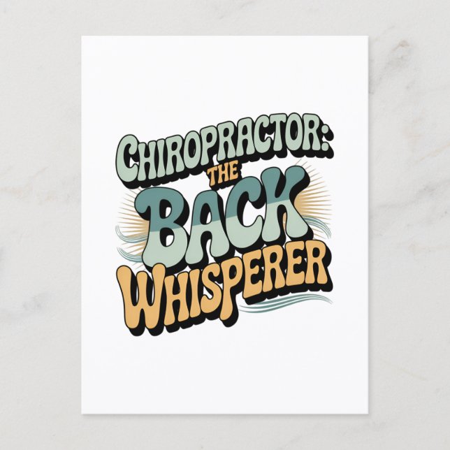 Chiropractor Back Whisperer Gift Idea Postkarte (Vorderseite)