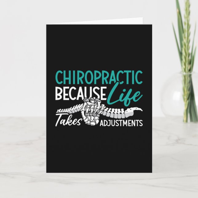 Chiropractor Chiropractic Because Life Spine Gift Karte (Vorderseite)