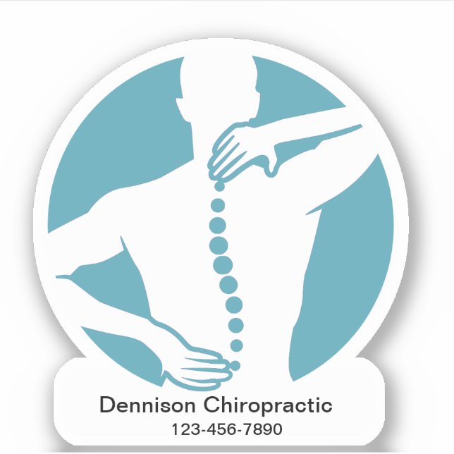 Chiropractor Étiquettes de Sticker de forme promot (Devant)