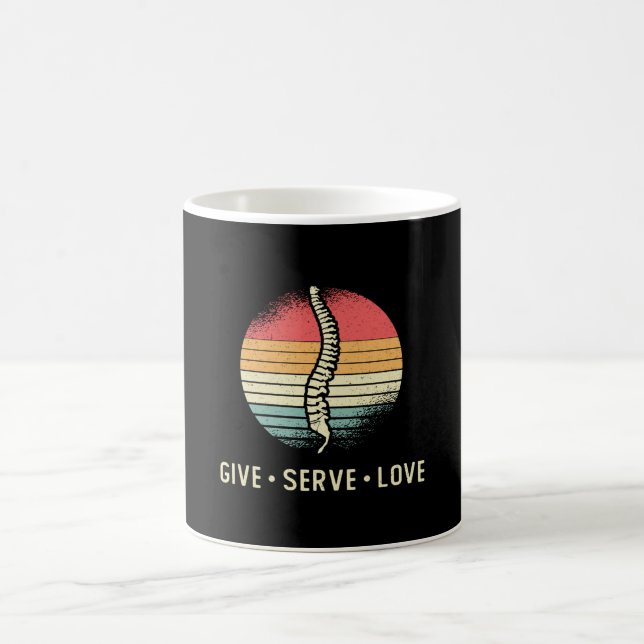 Chiropractor Give Serve Love Chiro Chiropractic Kaffeetasse (Mittel)