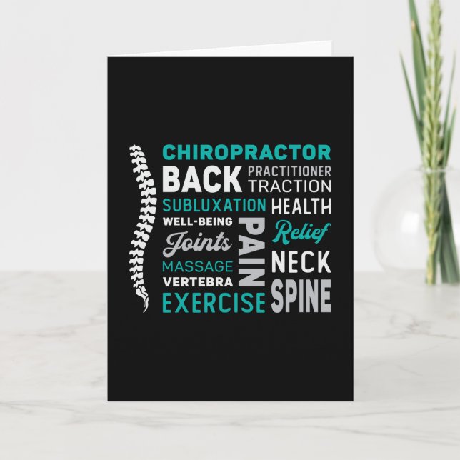 Chiropractor Spine Chiro Medicine Chiropractic Karte (Vorderseite)