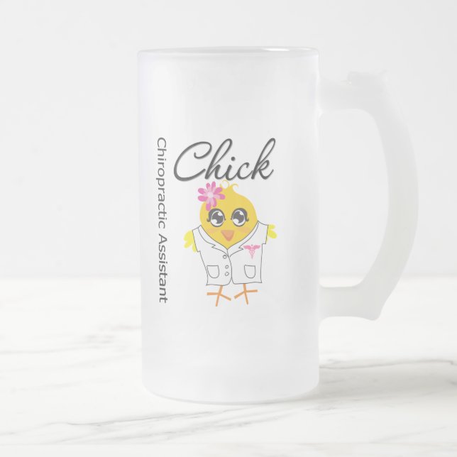 Chiropraktik-Assistenten-Küken Mattglas Bierglas (Rechts)