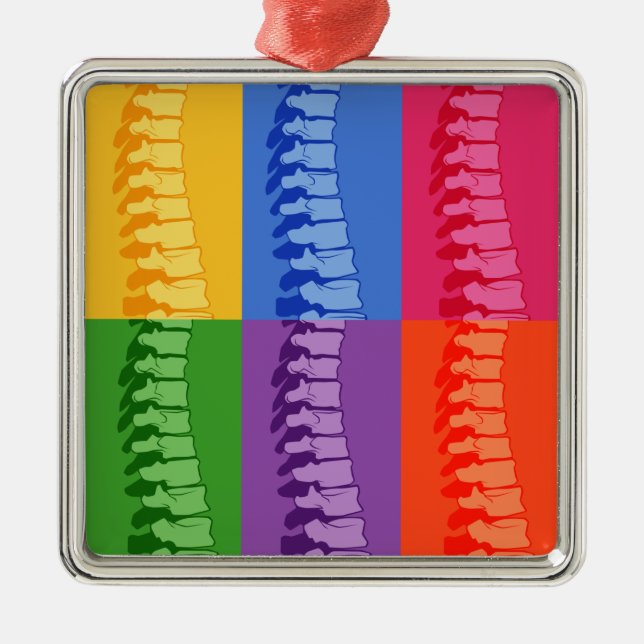 Chiropraktik-Dorn-Pop-Kunst-Verzierung Ornament Aus Metall (Vorne)
