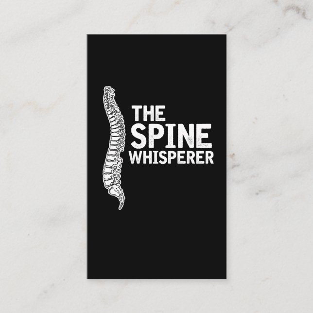 Chiropraktik-DornWhisperer - lustiger Chiropraktor Visitenkarte (Vorderseite)