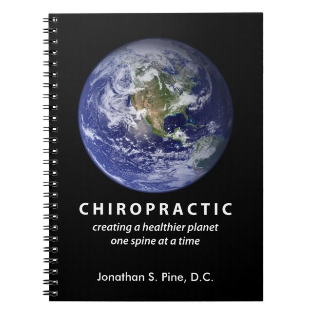 Chiropraktik-gesünderes Planeten-Notizbuch Notizblock (Vorderseite)