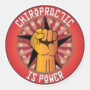 Chiropraktik ist Power Runder Aufkleber