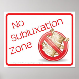 Chiropraktik kein Subluxations-Zonen-Wand-Zeichen Poster