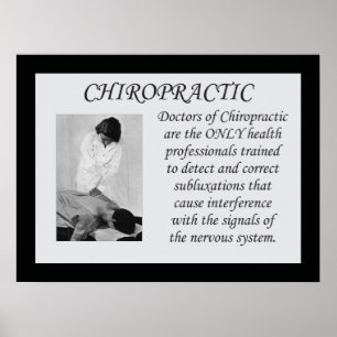 Chiropraktik korrigiert Subluxations-Zitat-Plakat Poster