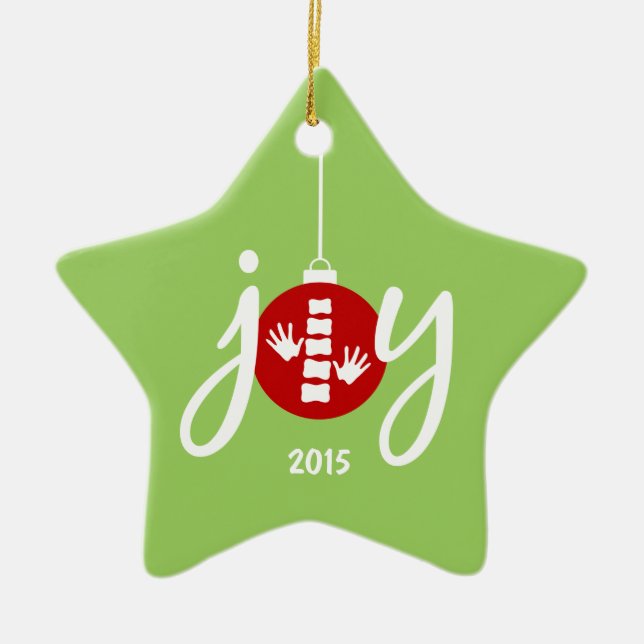 Chiropraktik-rote Freude-Weihnachtsverzierung Keramik Ornament (Vorne)