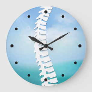Chiropraktik-seitliche Dorn-Logo-Wanduhr Große Wanduhr