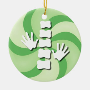 Chiropraktik-Süßigkeits-Weihnachtsverzierung Keramikornament