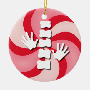 Chiropraktik-Süßigkeits-Weihnachtsverzierung Keramikornament