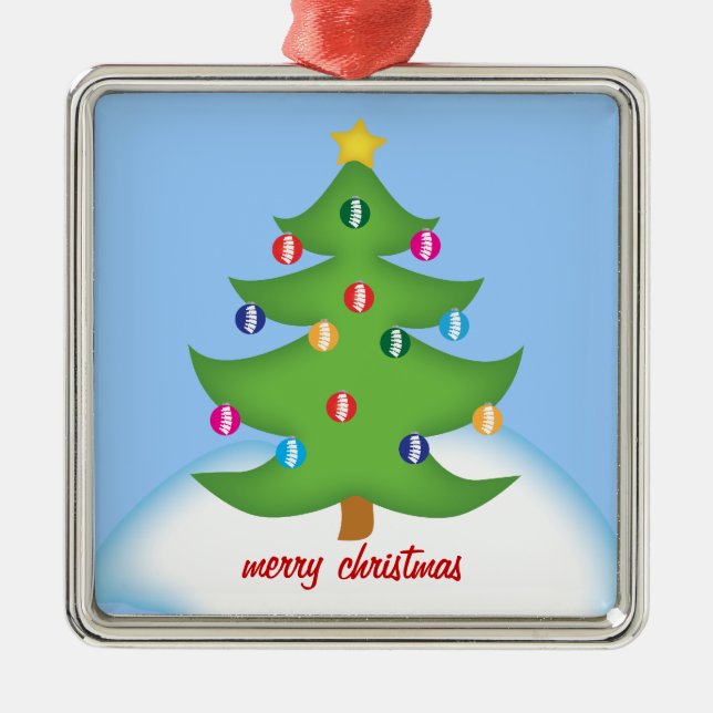 Chiropraktik-Weihnachtsbaum-Verzierung Ornament Aus Metall (Vorne)