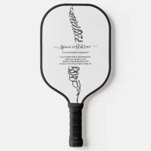 Chiropraktik Wirbelsäule Logo Pickleball Schläger