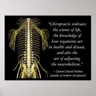 Chiropraktik-Zitate u. Redewendungen DD Palmer Poster