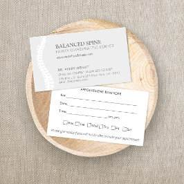 Chiropraktiker Erinnerung Visitenkarte