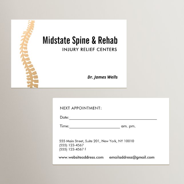 Chiropraktiker Erinnerung Visitenkarte (Von Creator hochgeladen)