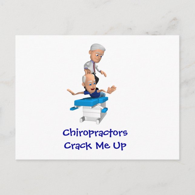 Chiropraktiker heben mir Postkarten auf (Vorderseite)