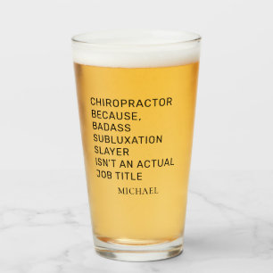 Chiropraktiker Knochenversteller Personalisierter Glas