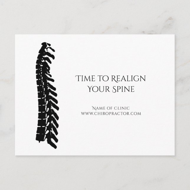 Chiropraktiker mit einfacher Spine Erinnerung Postkarte (Vorderseite)