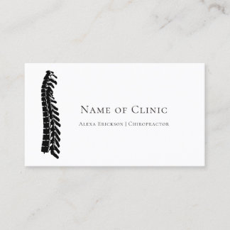 Chiropraktiker mit einfacher Spine Erinnerung Terminkarte
