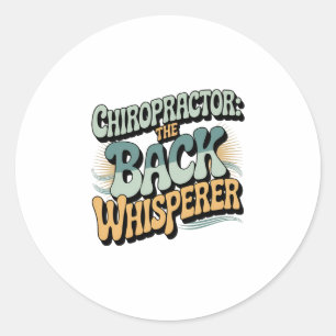 Chiropraktiker Rückenflüsterer Geschenkidee Runder Aufkleber