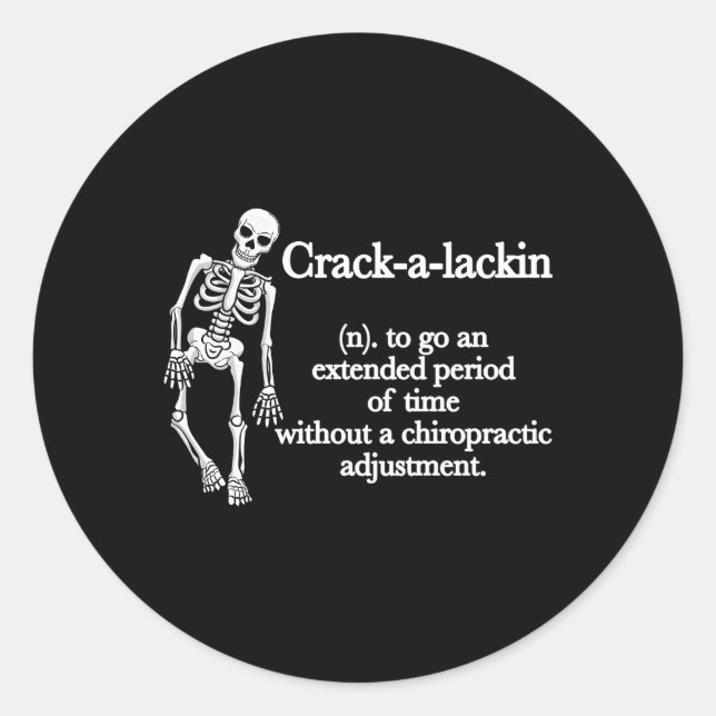 Chiropraktiker Runder Aufkleber (Vorderseite)