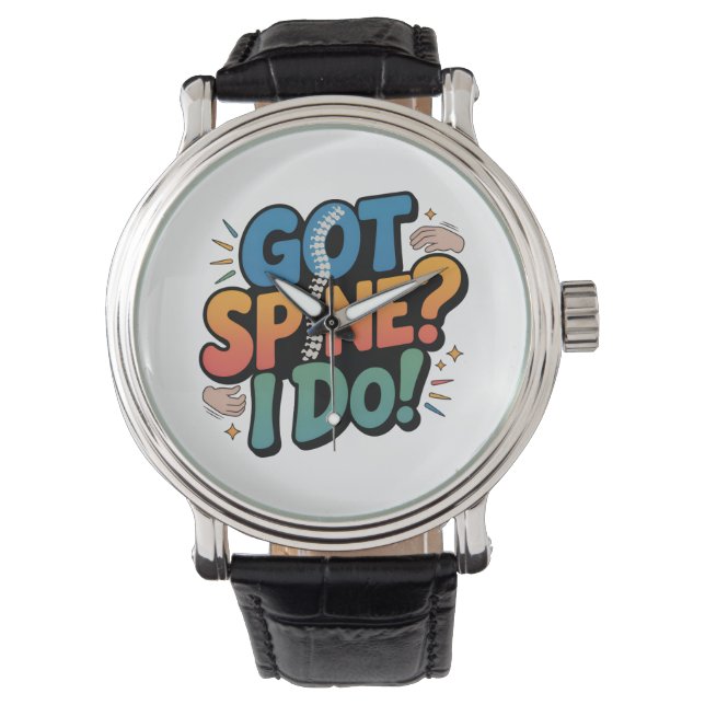 Chiropraktiker Spaß Spine Health Zitat Armbanduhr (Vorderseite)