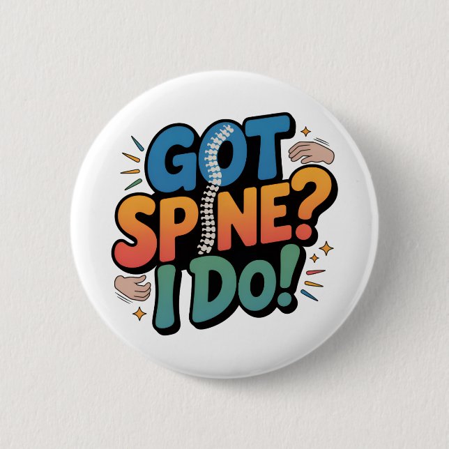 Chiropraktiker Spaß Spine Health Zitat Button (Vorderseite)
