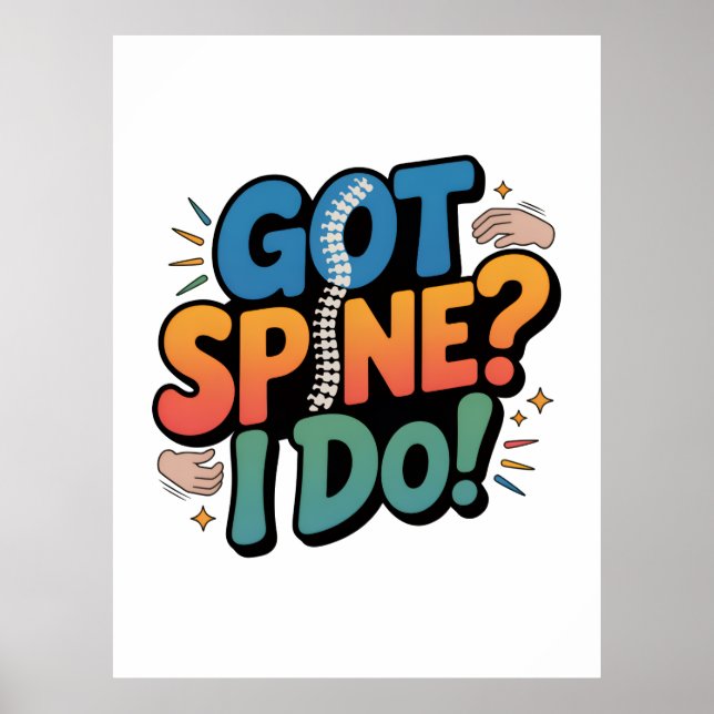 Chiropraktiker Spaß Spine Health Zitat Poster (Vorne)
