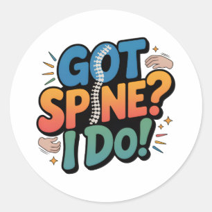 Chiropraktiker Spaß Spine Health Zitat Runder Aufkleber