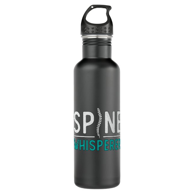 Chiropraktiker Spine Whisperer Chiro Chiropractic Edelstahlflasche (Vorderseite)