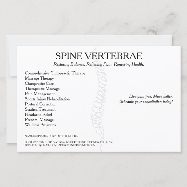 Chiropraktiker und zugelassener Massage-Therapeut  (Vorderseite)