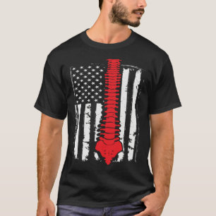 Chiropraktiker USA-Flagge Wirbelsäulen für Chiropr T-Shirt