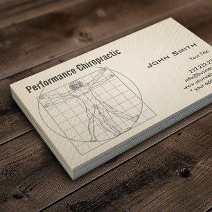 Chiropraktiker Vintage Perfect Body Therapie Visitenkarte