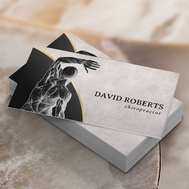 Chiropraktiker Vintager Therapeut Visitenkarte (Von Creator hochgeladen)