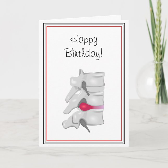 Chiropraktiker zurück Chirurg Geburtstag Karte (Vorderseite)