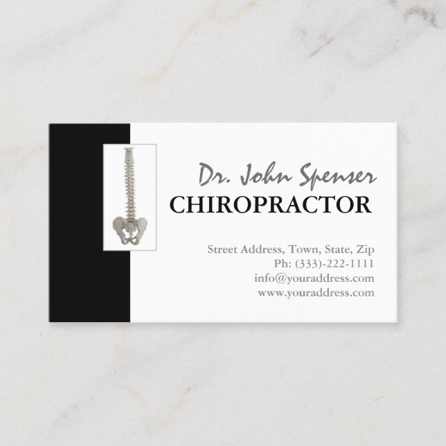 Chiropraktikum Vertebrae Medical Card Visitenkarte (Vorderseite)