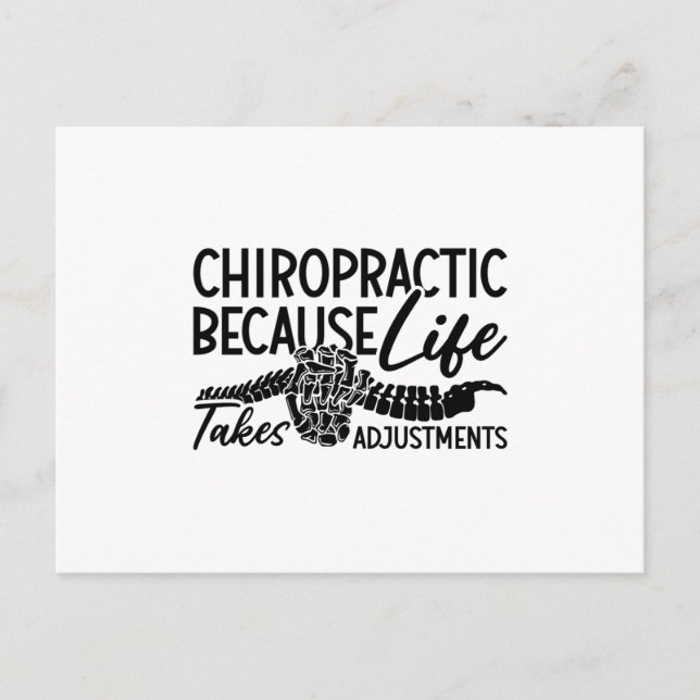 Chiropraktikum weil Lebensspine Chiro Chiropraktik Postkarte (Vorderseite)