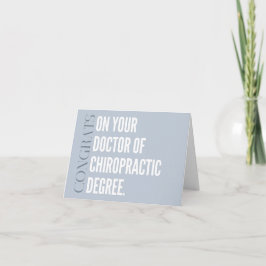 Chiropraktische Abschluss-Karte, Chiropraktiker Karte