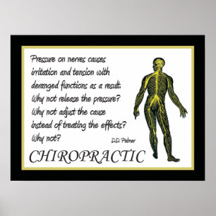 Chiropraktische Anpassung des Ursachenplakats Poster