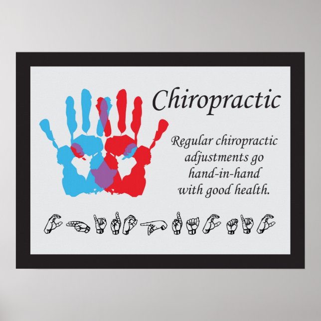 Chiropraktische Anpassungen Zeichensprache Poster (Vorne)