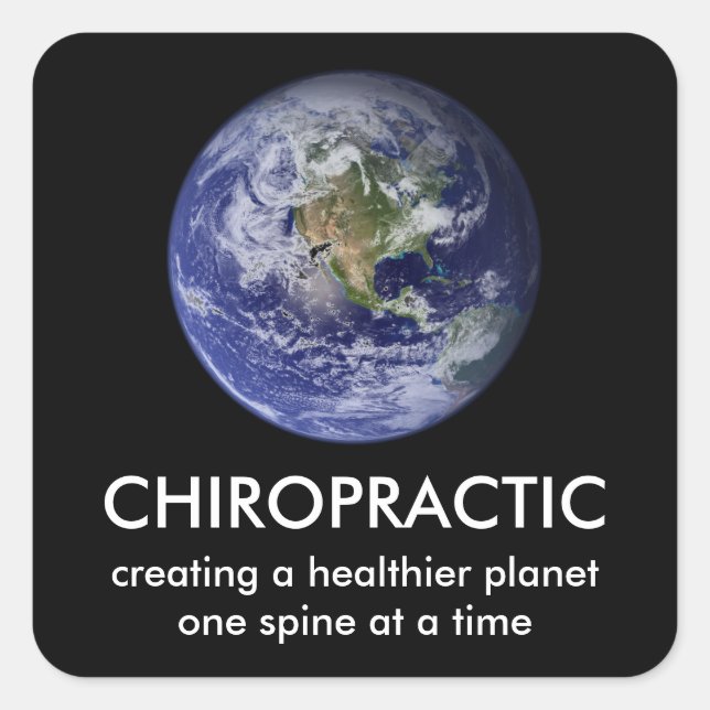 Chiropraktische Aufkleber für gesündere Planeten (Vorderseite)