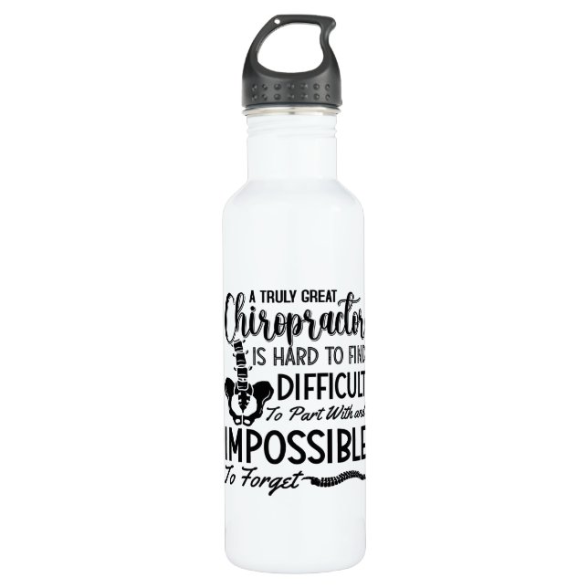 Chiropraktische Chiro Spine Edelstahlflasche (Vorderseite)