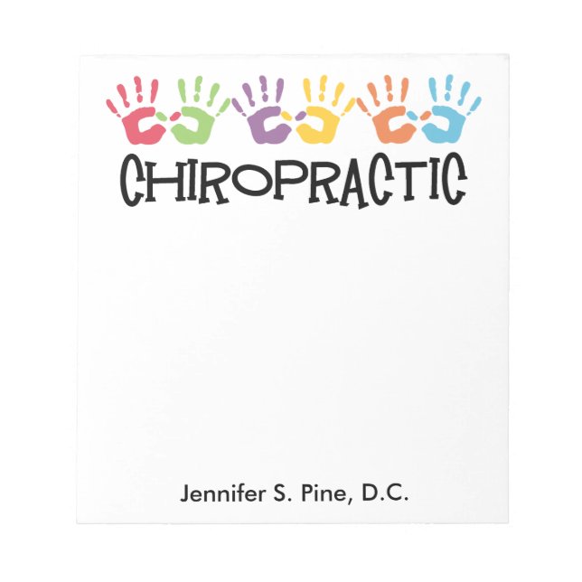 Chiropraktische Hände Personalisierter Notepad Notizblock (Vorderseite)